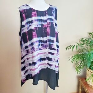 Melissa McCarthy Seven Asymmetric Purple Top 2X